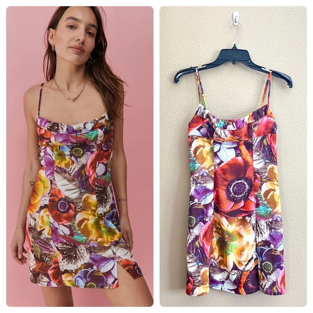 Urban Outfitters Lumi Floral Print Mini Dress